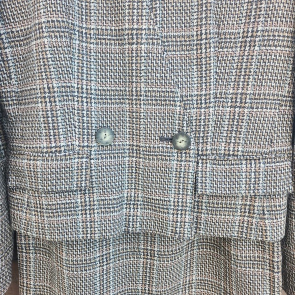 Vintage Evan Picone Wool Plaid Skirt Suit | Jacket & Skirt Sz 4/6 Dark Academia - Picture 3 of 16